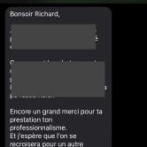Reçu d'Ingrid et Grégory par SMS - Avis sur Airus Sound