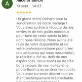 Posté par Alice et Simon sur notre fiche Google - Avis sur Airus Sound