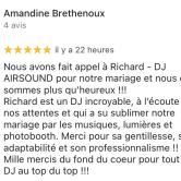 Posté par Amandine sur notre fiche Google - Avis sur Airus Sound